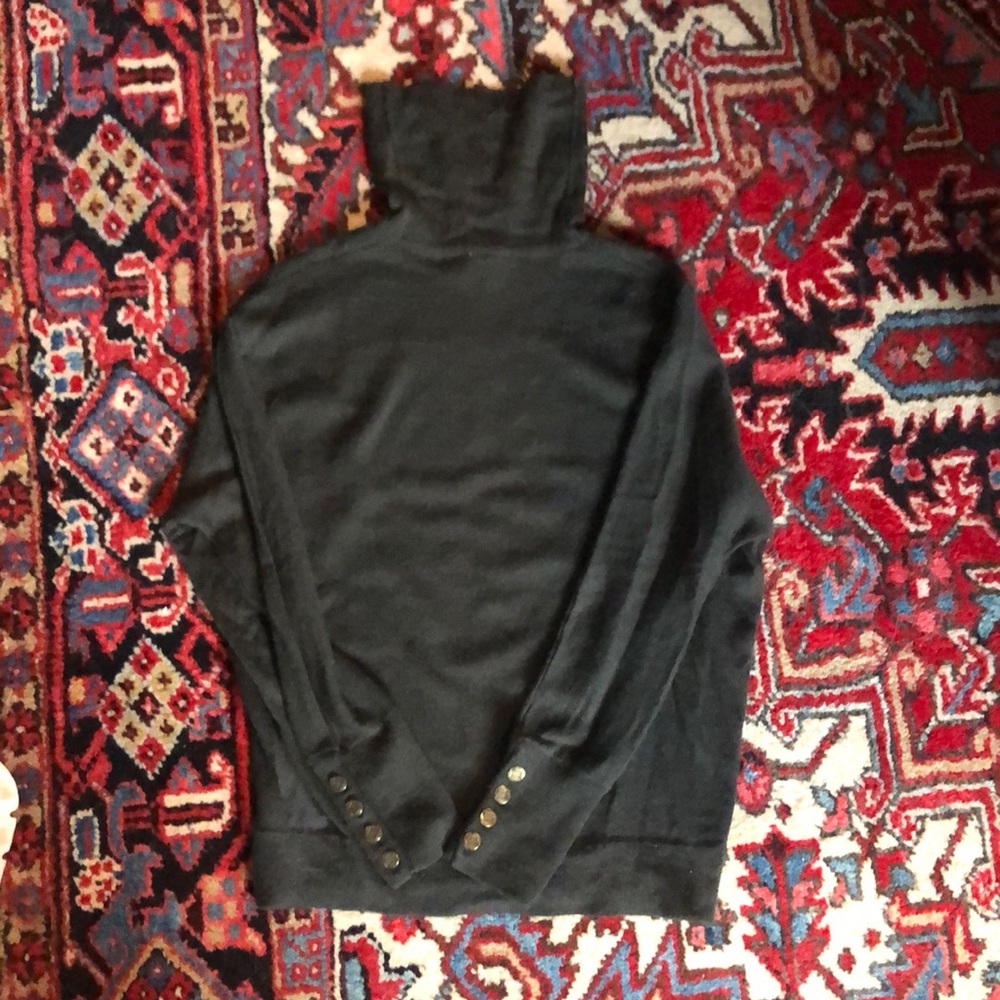 Anthro hunter green wool blend sweater